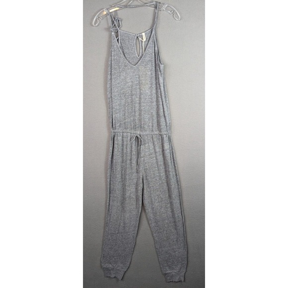 Lanston Jumpsuit Womens Sz Small  Gray Spaghetti Strap Blouson Romper Preppy NWT - Picture 6 of 14